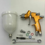 Tpaitlss Spray Gun G T Pro Painting Gun TE20/T110 1.3mm/1.8mm Nozzle Glod With Mixing Cup Water Based Air Spray Gun Airbrush Aimak Store