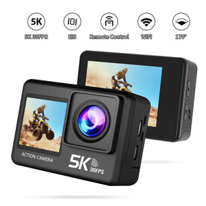 5K Action Camera 4K60FPS 2.0 Inch Touch Screen Wi-Fi 170° Wide Angle 30M Waterproof Helmet Video Recording Sports Cameras Aimak Store