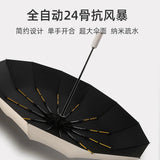 Umbrella Fully Automatic Men's Reinforced Women's Sunshade Umbrella, Rain and Rain Dual Use Umbrella, UV Protection Aimak Store