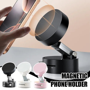 Double Sided Suction Cup Magnetic Phone Holder Lazy Multi-functional Foldable Storage Holder Vacuum Suction Phone Holder Aimak Store