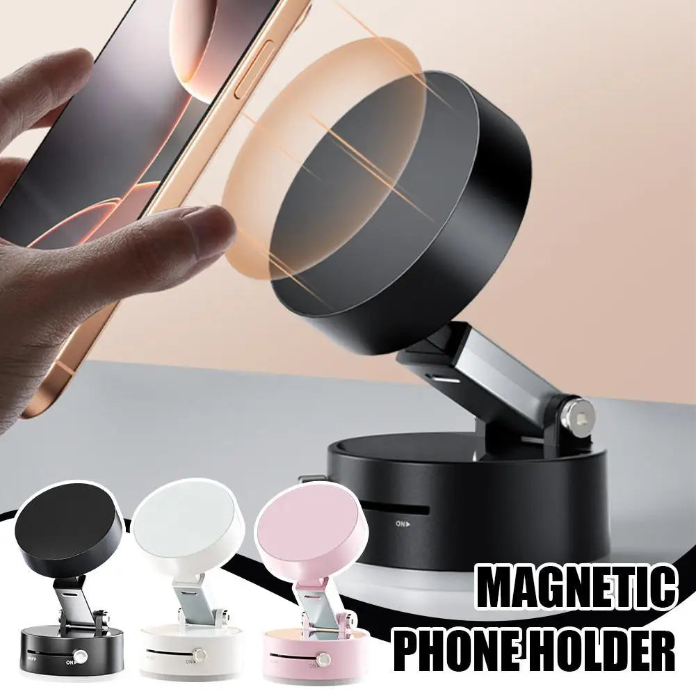 Double Sided Suction Cup Magnetic Phone Holder Lazy Multi-functional Foldable Storage Holder Vacuum Suction Phone Holder Aimak Store
