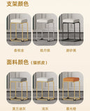 Simple and Luxurious Stackable Square Stool Enlarged and Thickened Round Stool Dirt Resistant Technology Cloth Stool Aimak Store