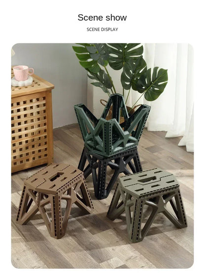 Outdoor Small Stool Portable Folding Stool High Load Bearing Durable Small Chair Fishing Stool Beach Stool Camping Stool