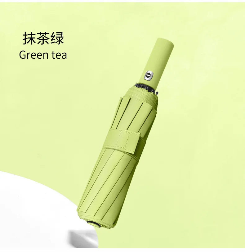 Umbrella Fully Automatic Men's Reinforced Women's Sunshade Umbrella, Rain and Rain Dual Use Umbrella, UV Protection Aimak Store