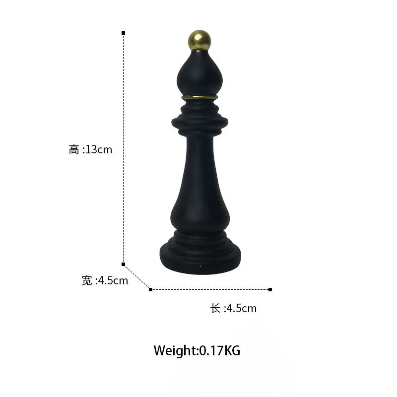 Chess Pieces Statue Resin King Queen Figure For Interior Home Living Room Office Sculpture Study Decoration Piece Ornament Aimak Store