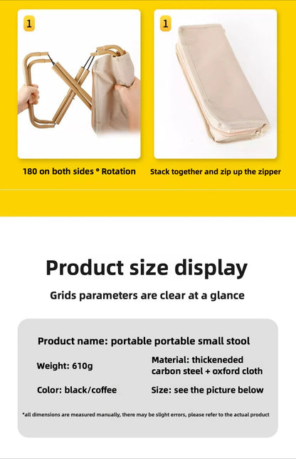 Outdoor Portable Folding Stool Lightweight and Convenient Folding Stool Camping Travel Fishing Portable Stool