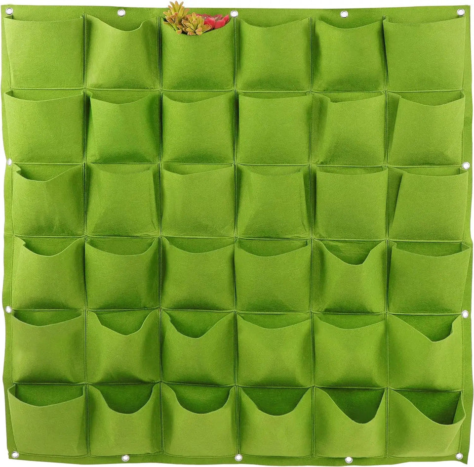 Plant growth bag， Felt Vertical Wall Planter Outdoor Herb Vegetable Hanging Garden  Plant Holder for Railing, Balcony, Fence Aimak Store
