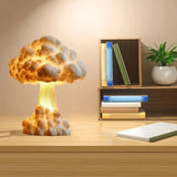 Mushroom Cloud Desk Lamp 3D Explosion Cloud Night Light Handmade Resin Table Lamp for Bedroom Desk Bedside Table Aimak Store