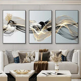 3 Nordic Luxury Ribbon Abstract Wall Art Landscape Modern Poster Print Picture Living Room Home Decorative Painting Aimak Store