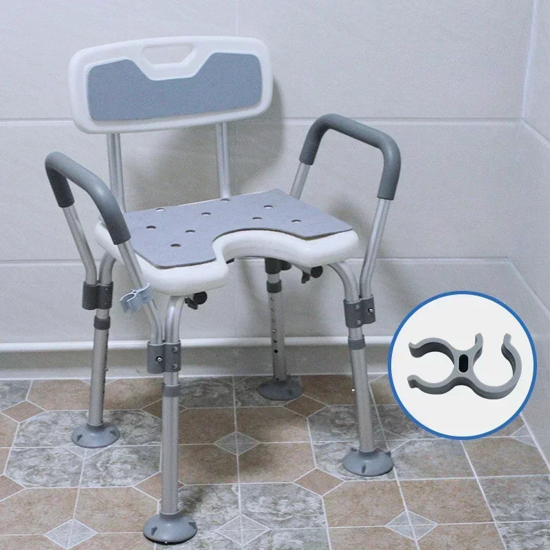 Adult bath chair Bathroom Chair Shower Seat Adjustable Height Shower Chair for Senior Bath Chair for Elderly Bathroom Stool Aimak Store
