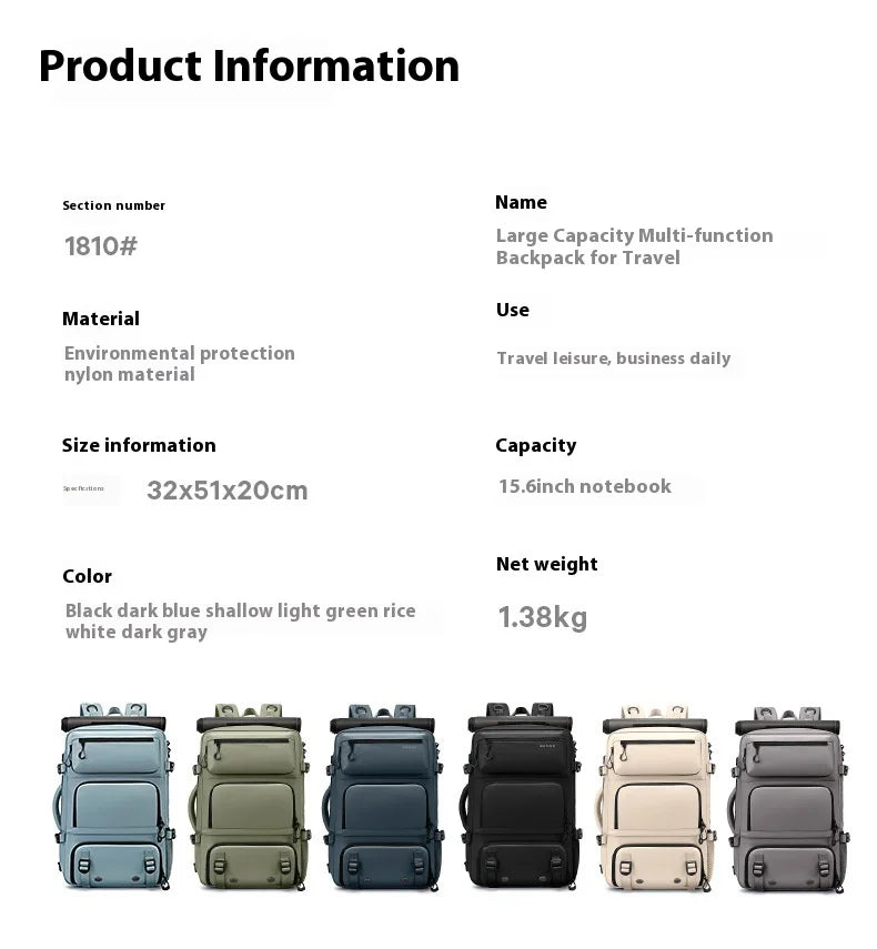 Bange 16 inch Laptop Backpack vacuum compression Backpack Business Large Capacity school Backpack expand outdoor backpack Aimak Store
