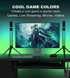 LED Sound Control Lights RGB 3D Pickup Lights Smart APP Control Music Rhythm Atmosphere Light for Gaming Desktop Decora LED Lamp Aimak Store