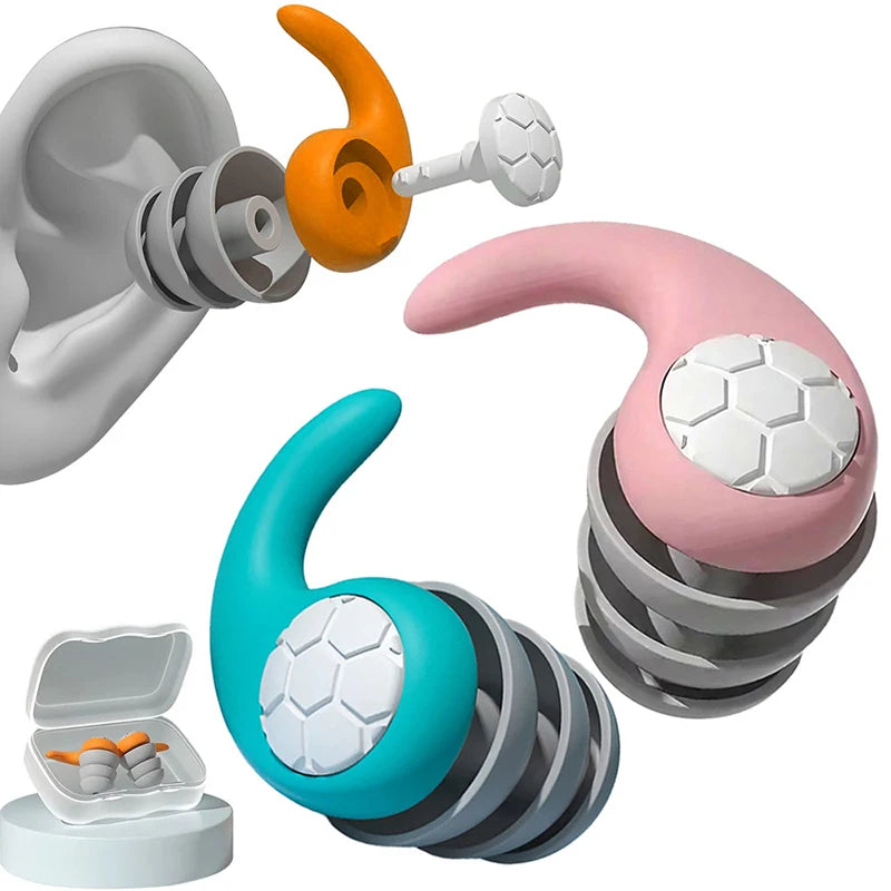 Anti Noise Silicone Earplug Sleep Noise Reduction Ear Plug Canceling Soundproof Ear Plugs Waterproof Swimming In Ear Protector Aimak Store