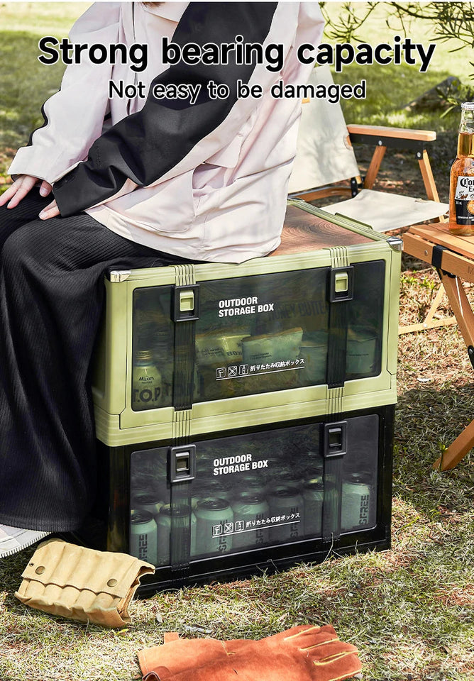 UFORU Outdoor camping storage box Car trunk organizer Car multilayer thickened with cover picnic storage folding box Aimak Store