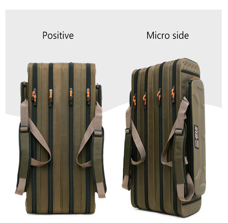 NON-Foldable 2/3/4 Layer Fishing Rod Tackle Bag 80/100/120/130CM Multifunctional Fish Reel Lure Line Tools Storage Case Gear Aimak Store