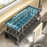 Kitchen Sink Drain Rack Organizer ABS Plastic Self-draining Sink Shelf Soap Sponge Holder Dishcloth Towel Rack filter basket Aimak Store