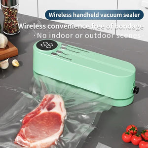 BIESUO Mini Wireless Fully Automatic Vacuum Sealing Machine Household Small Portable Food Packaging Plastic Sealing Machine Aimak Store