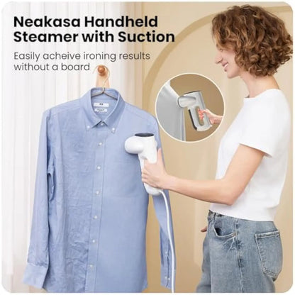 Magic 1 Vacuum Steamer, Handheld Travel Garment Steamer for Clothes, 2300Pa Suction for Clothes Grips, Steamer Iron 2 In 1, Rea