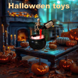 Halloween Cauldron Potion with Floating Potion Bottles and Diffuser floating potion bottles and skull-shaped Festive Spooky Prop Aimak Store
