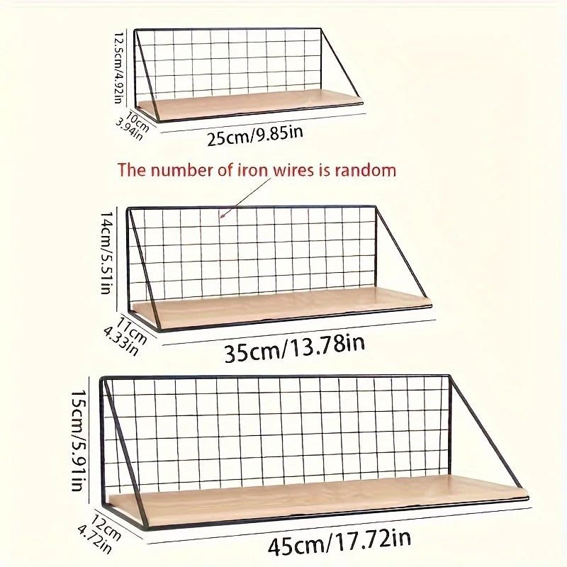1pc/wall storage rack bedside punch-free shelf dormitory wall-mounted wall hanging basket partition storage rack Aimak Store