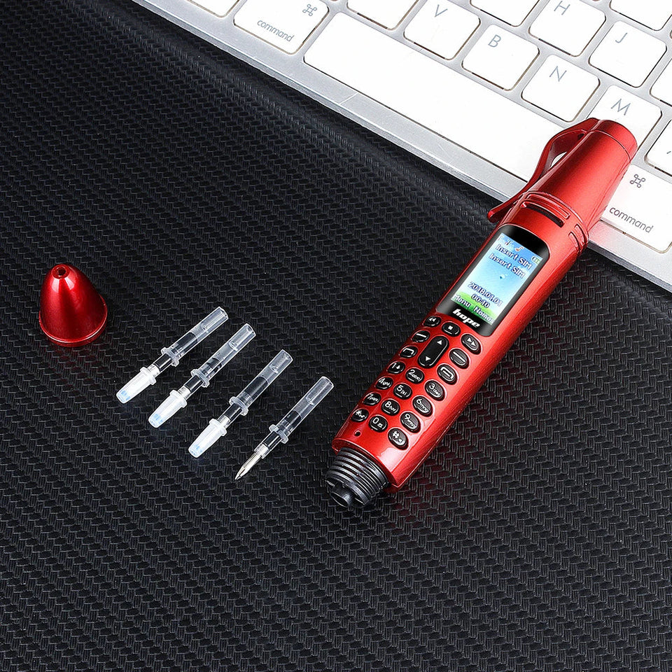 UNIWA AK007 2G Mini Pen Phone Dual Nano SIM Cellphone 0.96" 550mAh Mobile Phone Bluetooth Dialer 0.08MP Camera Voice Recorder Aimak Store