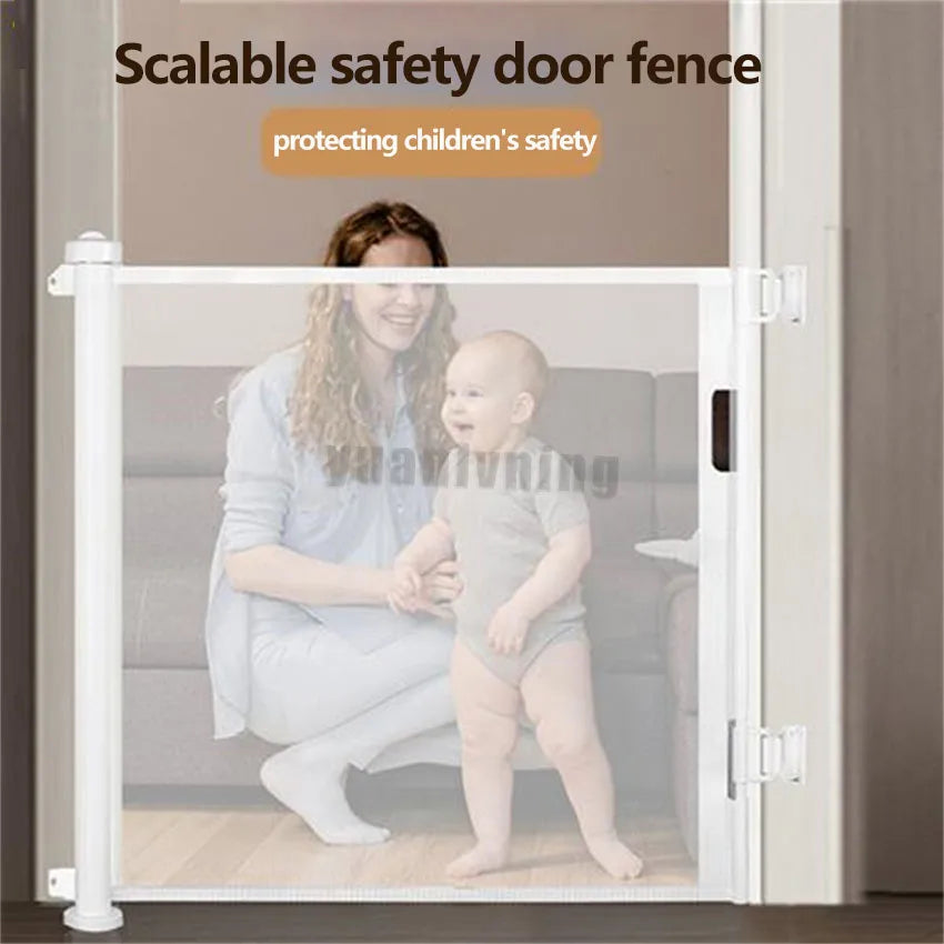 Retractable Children Detachable Kid Protective Fence High Quality Indoor Staircase Entrance Baby Safe Gate Fence Pet Isolation