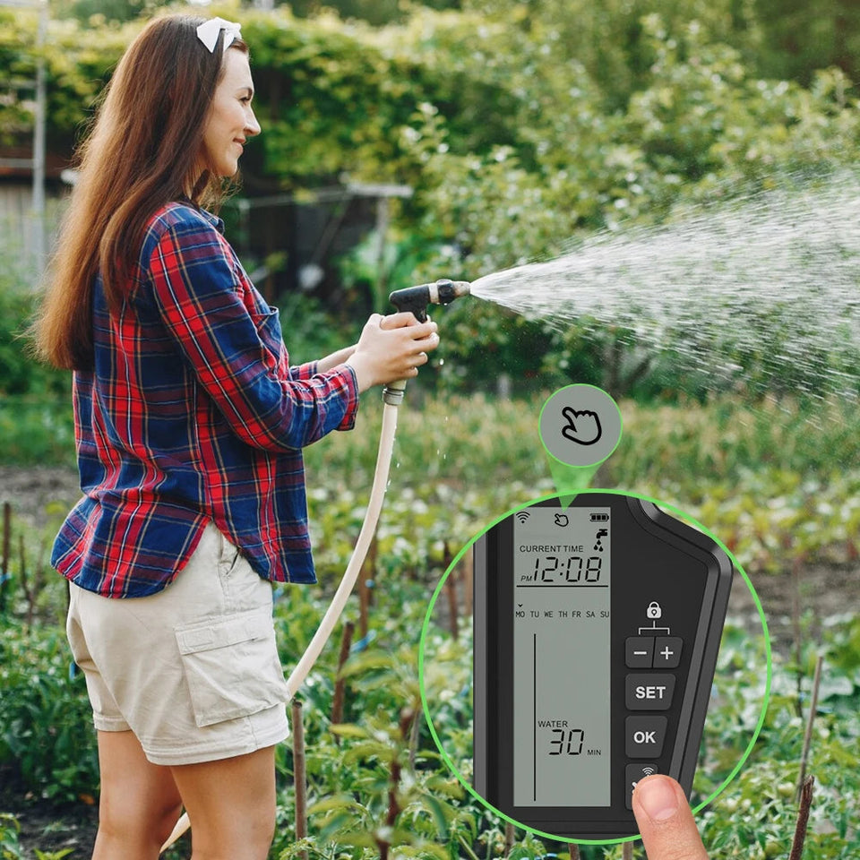 AVATTO Tuya WiFi Smart Display & Button Water Sprinkler Timer，Irrigation System Outdoor Home Garden Lawn Greenhouse Supplies Aimak Store