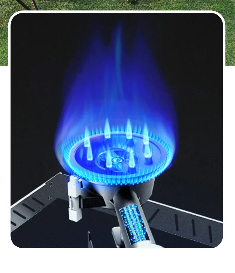 [Without Gas Cylinder]Portable Gas Powered Stove Burner Household Stainless Steel Camping Gas Stove Outdoor Butane Gas Cooktops Aimak Store