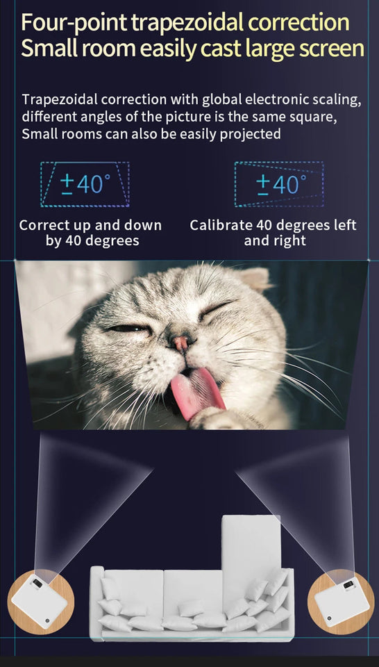 Salange P35 Android 10 Projector WIFI Portable MINI Video Beamer Smart TV 1280*720dpi for Game Movie Home Cinema 1080P 4K Video Aimak Store