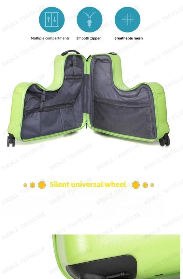 Cartoon children's trolley case Rideable Universal wheel children's travel password case Large capacity children's luggage Aimak Store