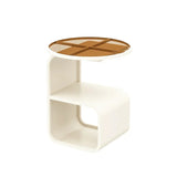 Home Living Room Iron Art Sofa Table Modern Round Feeding Table Bedroom Bedside Cabinet Elegant Nightstand Stylish End Table Aimak Store