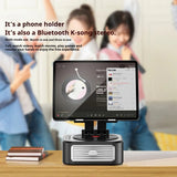 360° Rotation Foldable Desk Tablet Stand Holder Table Smartphone Mount with Wireless Bluetooth Speaker Stereo USB Sound Box Aimak Store