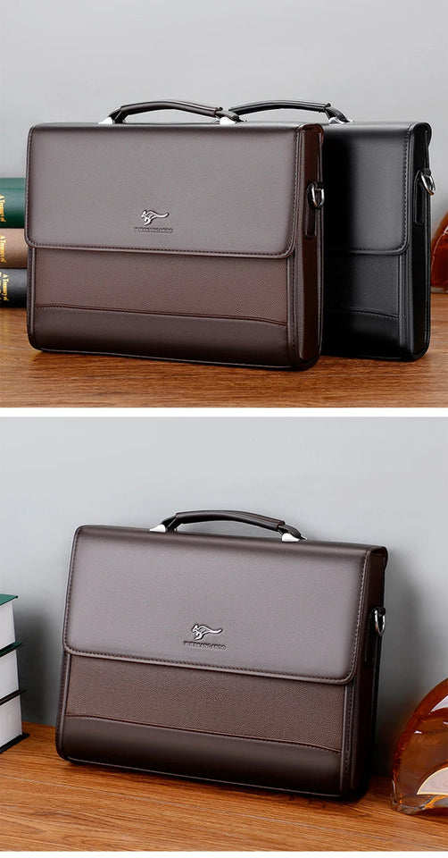 Leather Executives Briefcases For Men Designer Business Tote Bag Wallet Handbag Shoulder Ipad Square Side Crossbody Bag Document Aimak Store