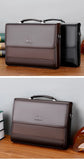 Leather Executives Briefcases For Men Designer Business Tote Bag Wallet Handbag Shoulder Ipad Square Side Crossbody Bag Document Aimak Store