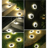 Outdoor Solar Powered Garden Cat Paw Lawn Lights Solar Cute Cat Paw Ground Lamps LED Cat Paw Scene Light Landscape Light Aimak Store