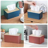 1pc Tissue Box Cover for Disposable Paper Facial Tissue, Rectangular Holder for Desk, Office Aimak Store