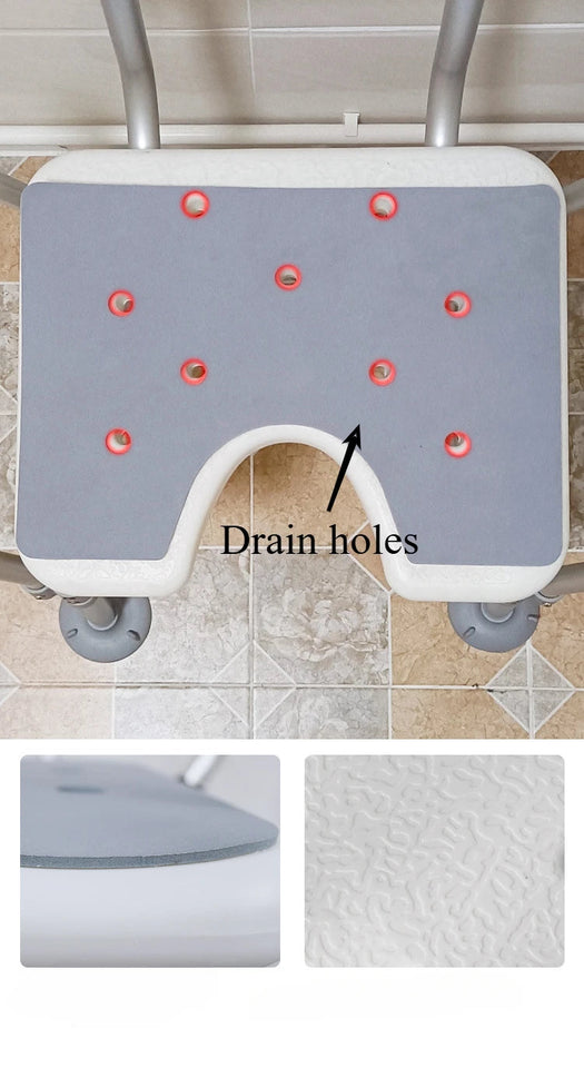 Adult bath chair Bathroom Chair Shower Seat Adjustable Height Shower Chair for Senior Bath Chair for Elderly Bathroom Stool Aimak Store