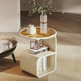 Home Living Room Iron Art Sofa Table Modern Round Feeding Table Bedroom Bedside Cabinet Elegant Nightstand Stylish End Table Aimak Store