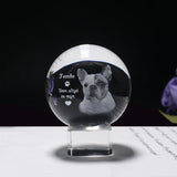 Photo Text Personalized Crystal Ball 2D Laser Engraving Pets Baby Family Picture Customized Glass Sphere Souvenir Birthday Gifts Aimak Store
