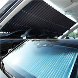Car Front Windshield Curtain Retractable Front Back Window Sun Protector Auto Sun Shade Visor Car Windshield Sunshade Accessory Aimak Store