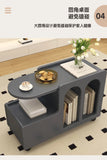 Movable Side Table with Storage Rack Cream Style End Table for Sofa Coffee Table Bedroom and Living Room Aimak Store