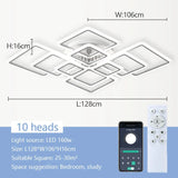 Nordic Pendant Light Ceiling Lamp Modern square LED Chandelier Suitable for Bedrooms Living Rooms Kitchen Dining Lighting Decor Aimak Store