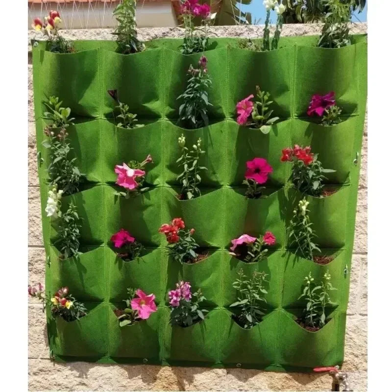 NEW Wall Hanging Pockets Planting Bags Flower Pot Home Garden Grow Bag Garden Planter Vertical Suculentas Plant Pot Home Decor Aimak Store