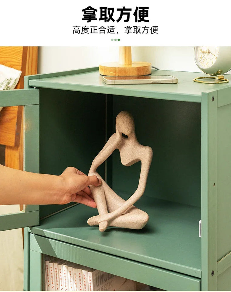 Modern Simple Storage Small Night Stand Household Bedside Table Solid Wood Bedchamber Large Capacity Home Furniture Aimak Store