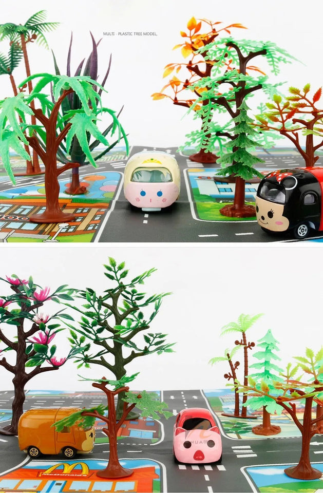 Children Playmat Activity Surface Waterproof Map Kids Animal Road Toy Baby Dinosaur Road Portable Carpet Farm Road Non-Toxic Mat Aimak Store