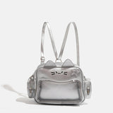Y2K Ita Bag Cat PU Backpack – Foldable, Adjustable Strap, Secure Zipper, Preppy Style Cute Schoolbag Aimak Store
