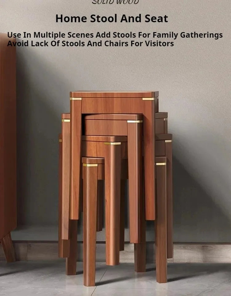 Decorative Wooden Stool Dining Chair Multifunctional Portable Benches Small Furniture Kitchen Meble Ogrodowe Chairs Luxury Aimak Store