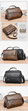 Men'S Briefcase Shoulder Business Square Tote PU Leather Cross Handbag Messenger Crossbody Square Side Phone Pouch Hand Bag Male Aimak Store