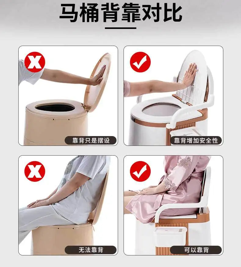 Portable and Portable Toilet for Household Use Urinal for Elderly People When Getting Up At Night and Toilet for Pregnant Women Aimak Store
