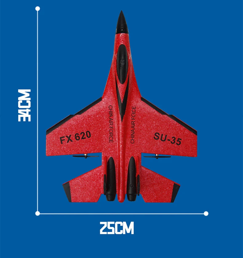 RC Foam Aircraft SU-35 Plane 2.4G Radio Control Glider Remote Control Fighter Plane Glider Airplane Foam Boys Toys for Children Aimak Store